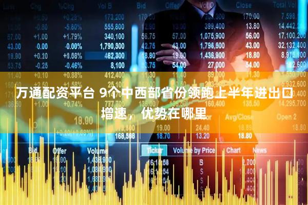 万通配资平台 9个中西部省份领跑上半年进出口增速，优势在哪里